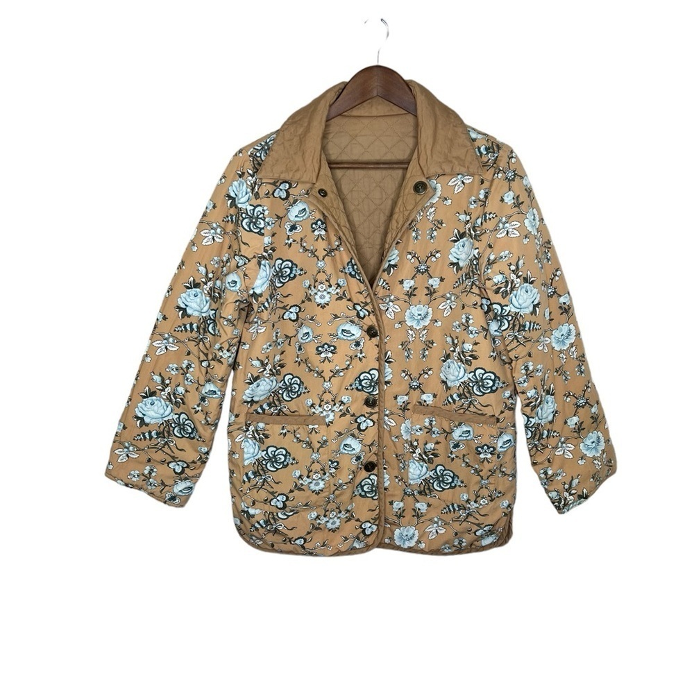Denim & Co. Women’s Reversible Quilted Stitched Floral Jacket - Picture 3 of 13